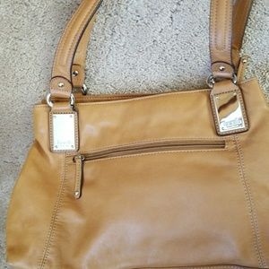 Tignanello Cognac Leather Shoulder Bag